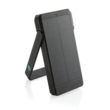 Logotrade Logogeschenke das Foto: Skywave 10000mAh Solarpowerbank aus RCS recycelt. Kunststoff