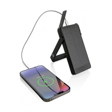 Logotrade werbemittel das Foto: Skywave 10000mAh Solarpowerbank aus RCS recycelt. Kunststoff