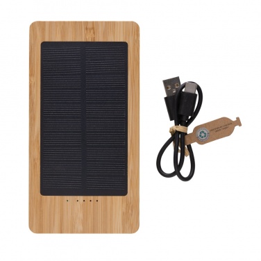 Logotrade Werbeartikel das Foto: Sunwick 10.000mah Bambus Solar Powerbank