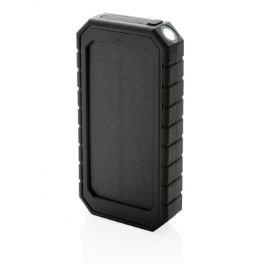 Logotrade Geschäftsgeschenke das Foto: 10.000 mAh Solar-Powerbank mit 10W Wireless aus RCS Plastik