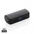 FlashCharge 5000mah Fast-Charge Powerbank aus RCS rPlastik, Schwarz