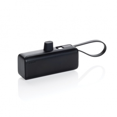 Logotrade Werbeartikel das Foto: Powerlink 3000mah Powerbank aus RCS rPlastic mit USB-C Kabel