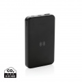 5.000mAh 5W Wireless Powerbank aus RCS recyceltem Kunststoff, Schwarz