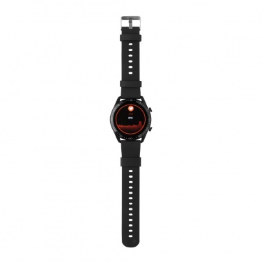 Logotrade Werbeartikel das Foto: Runde Fit Watch aus RCS recyceltem TPU