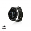 Runde Fit Watch aus RCS recyceltem TPU, Schwarz