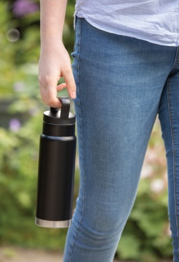 Logotrade Logogeschenke das Foto: Auslaufsichere Vakuum-Flasche mit Tragegriff