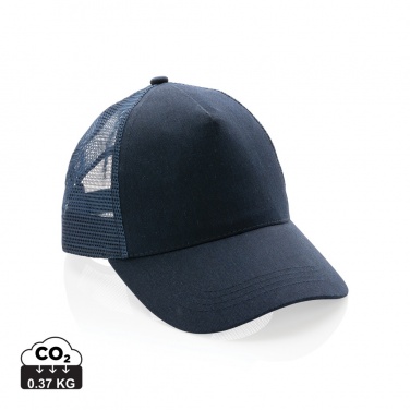 Logotrade Geschäftsgeschenke das Foto: Impact AWARE™ 190gr Brushed rCotton 5 Panel Trucker-Cap