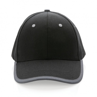 Logotrade Logogeschenke das Foto: Impact AWARE™ 280gr Brushed rCotton 6 Panel Kontrast-Cap