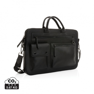 Logotrade werbemittel das Foto: Swiss Peak 14" Laptoptasche aus GRS recyceltem PU