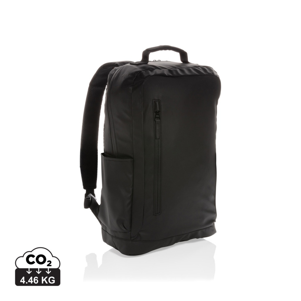 Logotrade Logogeschenke das Foto: Fashion schwarzer 15.6" Laptop-Rucksack, PVC-frei