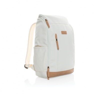 Logotrade Firmengeschenke das Foto: Impact AWARE™ 16 oz. r recyceltem canvas 15" Laptop-Rucksack