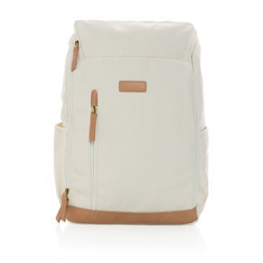 Logotrade Firmengeschenke das Foto: Impact AWARE™ 16 oz. r recyceltem canvas 15" Laptop-Rucksack