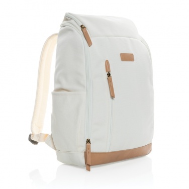 Logotrade Werbegeschenke das Foto: Impact AWARE™ 16 oz. r recyceltem canvas 15" Laptop-Rucksack