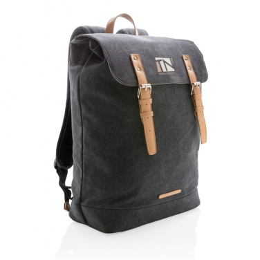 Logotrade Werbeartikel das Foto: Canvas Laptop-Rucksack, PVC-frei