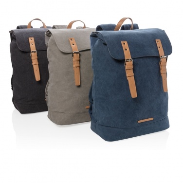 Logotrade Werbeartikel das Foto: Canvas Laptop-Rucksack, PVC-frei