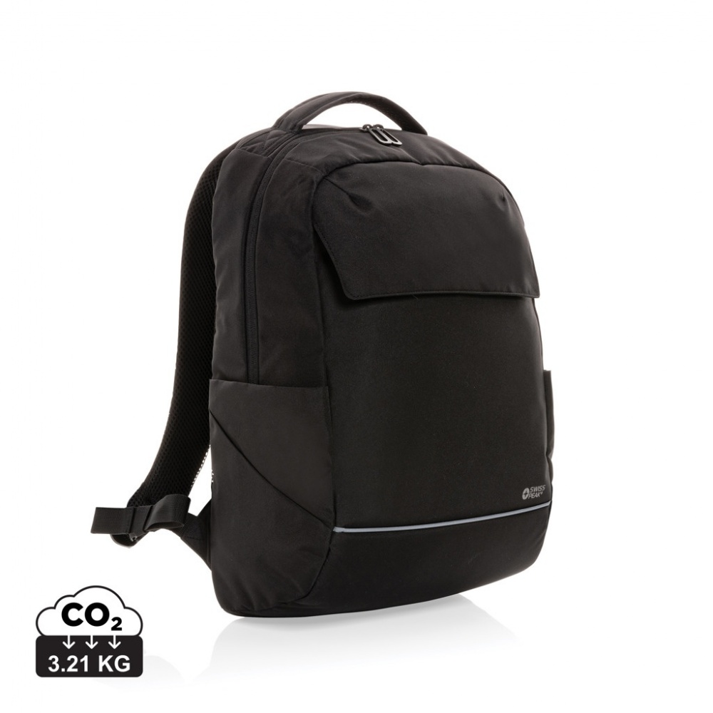 Logotrade Werbegeschenke das Foto: Swiss Peak Brooke AWARE™ 15,6" Laptop-Rucksack aus rPET