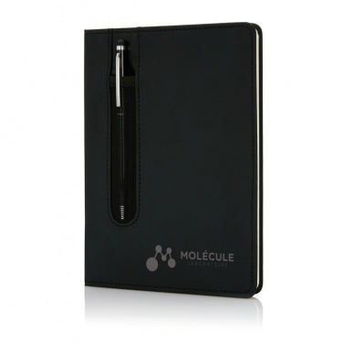 Logotrade Werbeartikel das Foto: Basic Hardcover PU A5 Notizbuch mit Stylus-Stift