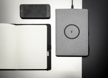 Logotrade werbemittel das Foto: Air 5W Wireless Charging nachfüllbares Journal-Cover A5