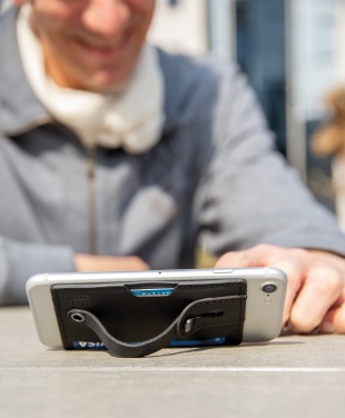 Logotrade Werbeartikel das Foto: 3-in1-RFID Kartenhalter für Ihr Smartphone