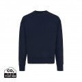 Iqoniq Kruger Relax-Rundhals-Sweater aus recycelt. Baumwolle, Marine