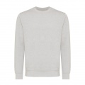 Iqoniq Etosha Lightweight Sweater aus recycelter Baumwolle, hellgrau meliert