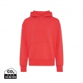 Iqoniq Yoho Relax-Hoodie aus recycelter Baumwolle, sattes Rot