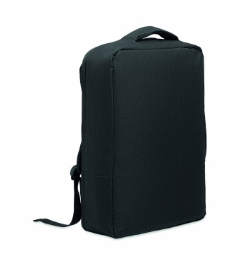 Logotrade Werbegeschenke das Foto: Ein sicherer 15-Zoll-Laptop-Rucksack aus 300D RPET mit einer 210D RPET-Fütterung und individuell anpassbarem Druck