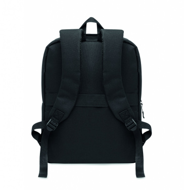 Logotrade Firmengeschenke das Foto: Ein Rucksack aus 600D RPET-Polyester mit 210D-Futter und individuell anpassbarem Druck