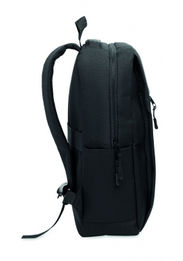 Logotrade Werbeartikel das Foto: Ein Rucksack aus 600D RPET-Polyester mit 210D-Futter und individuell anpassbarem Druck