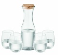 Set aus recyceltem Glas, Transparent