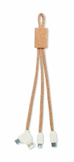 3in1 Ladekabel Kork