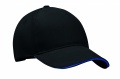 Baseball Kappe 5 Panels, Schwarz/Blau