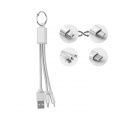 Schlüsselring mit Kabel-Set, Silber