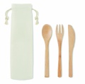 Besteck-Set Bambus, Beige