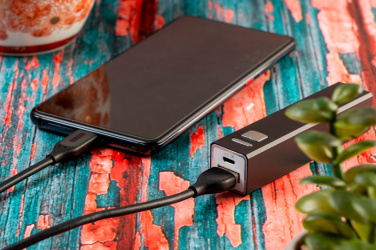 Logotrade Werbeartikel das Foto: Metall-Powerbank PORT HOPE 2200mAh