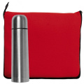 Set Fleecedecke und Thermosflasche LIVERPOOL, Rot