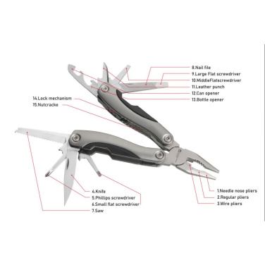 Logotrade Werbeartikel das Foto: Multitool ARMADOR NEU Schwarz Schwarzwolf