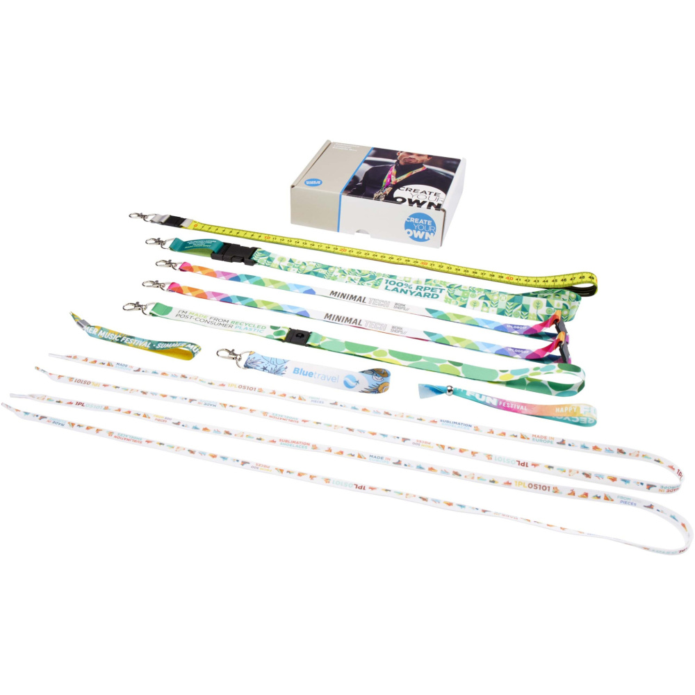 Logotrade Firmengeschenke das Foto: Musterbox mit Sublimation Lanyards