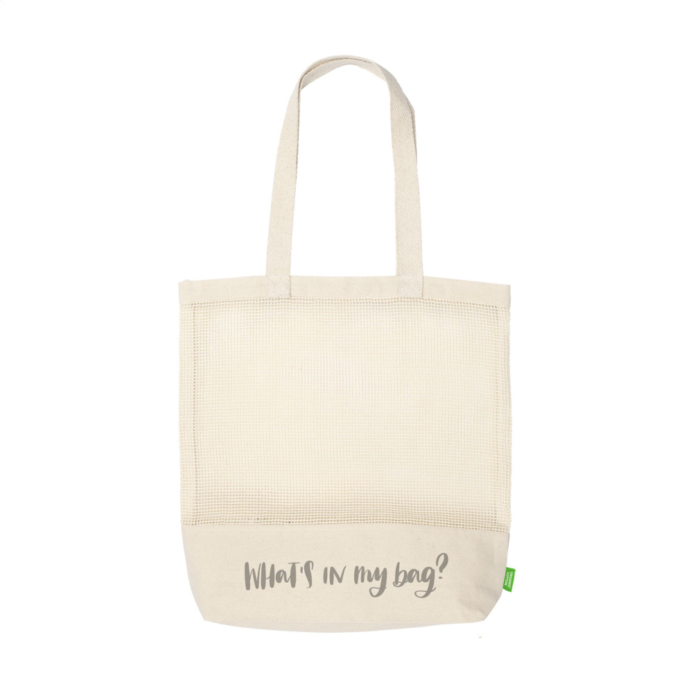 Logotrade Werbeartikel das Foto: Natura Organic Mesh Shopper (180 g/m²) Einkaufstasche