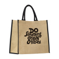 Gerona Jute Shopper Tasche, Schwarz