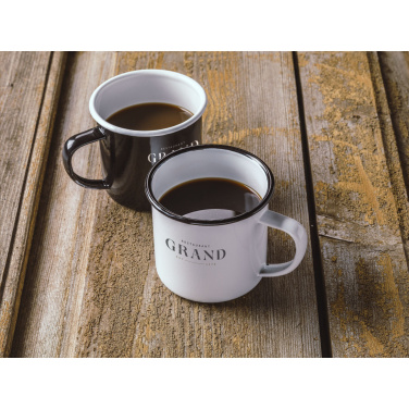 Logotrade Werbeartikel das Foto: Retro Emaille Tasse 350 ml