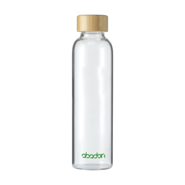 Logotrade werbemittel das Foto: Senga Glass Bamboo 500 ml Trinkflasche