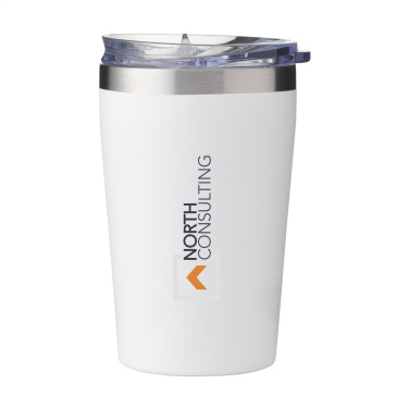 Logotrade Geschäftsgeschenke das Foto: Re-Steel RCS Recycled Kaffeebecher 380 ml Thermobecher