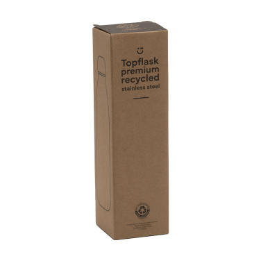 Logotrade Werbeartikel das Foto: Topflask Premium RCS Trinkflasche aus recyceltem Stahl