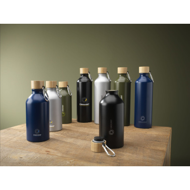 Logotrade Werbeartikel das Foto: AluBamboo GRS Recycled Alu 500 ml Wasserflasche