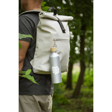 Logotrade Werbegeschenke das Foto: AluBamboo GRS Recycled Alu 750 ml Wasserflasche