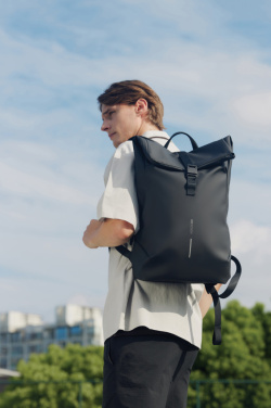 Logotrade Werbeartikel das Foto: Urban wasserabweisender Flap-Top Rucksack