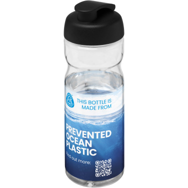 Logotrade Firmengeschenke das Foto: H2O Active® Eco Base 650 ml Sportflasche mit Klappdeckel