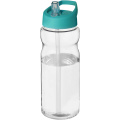 H2O Active® Eco Base 650 ml Sportflasche mit Ausgussdeckel, Transparent / Aquablau