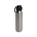 Via RCS Re-Steel Sportflasche mit Verschluss, 600ml, Silber